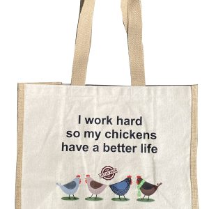 happy chickens tote bag